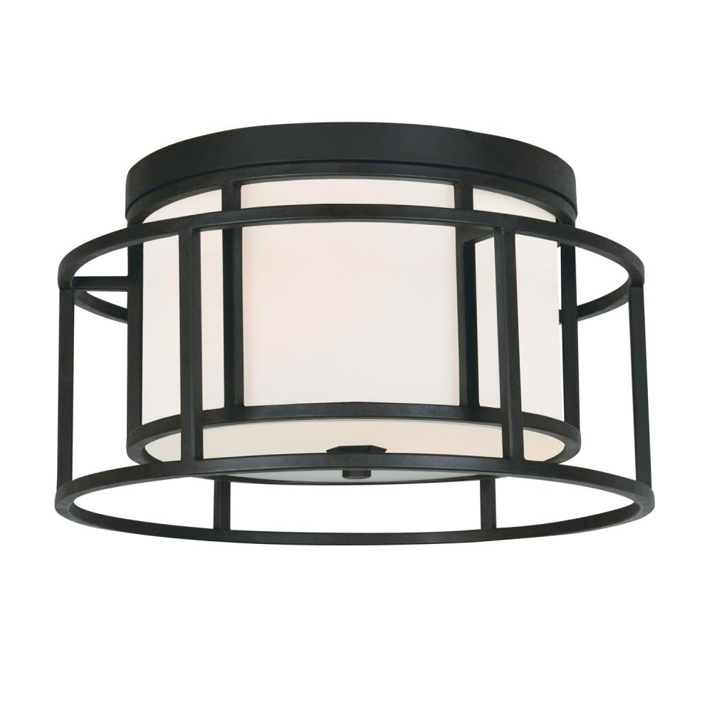 Brian Patrick Flynn Hulton 15'' Matte Black Flush Mount