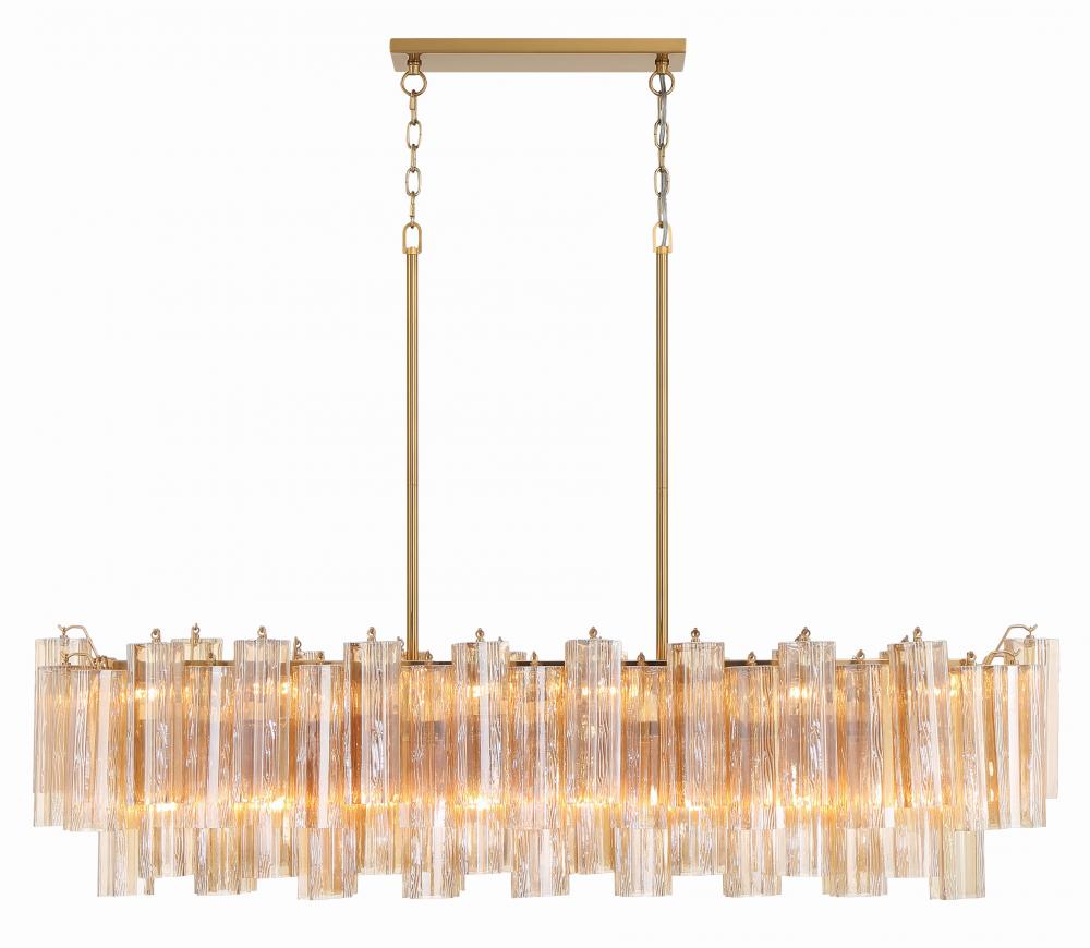 Addis 51.75'' Aged Brass Linear Chandelier