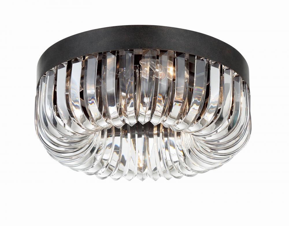Alister 15.25'' Charcoal Bronze Flush Mount