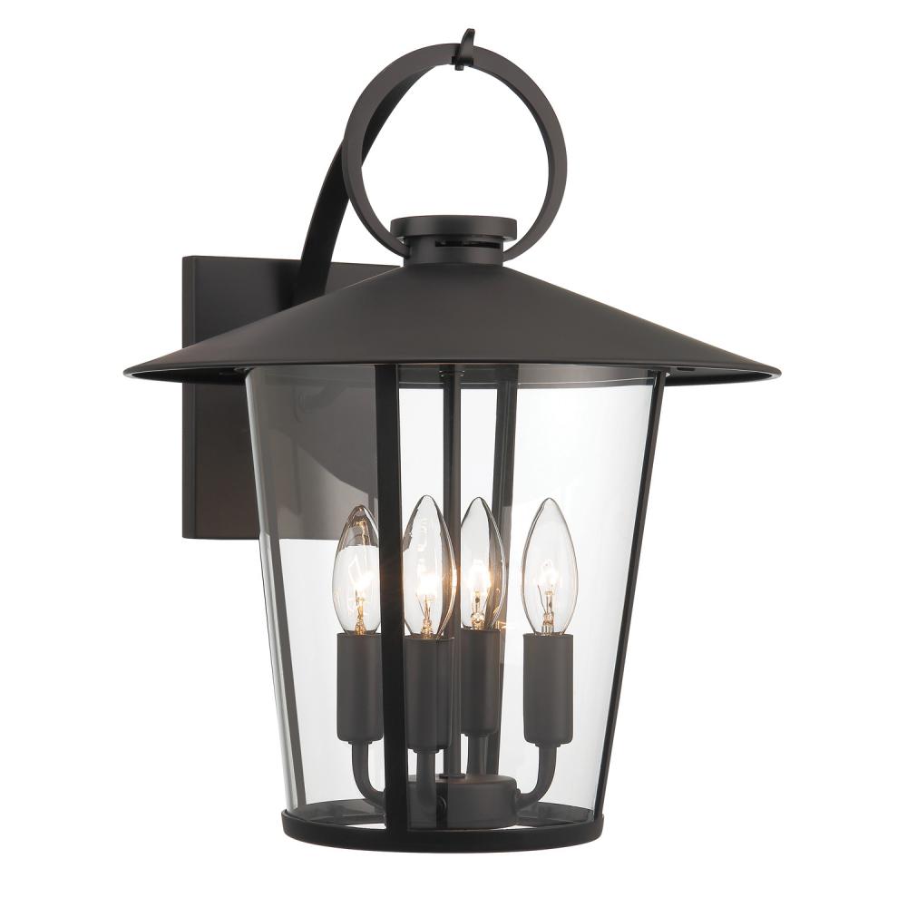 Andover 14'' Matte Black Outdoor Sconce