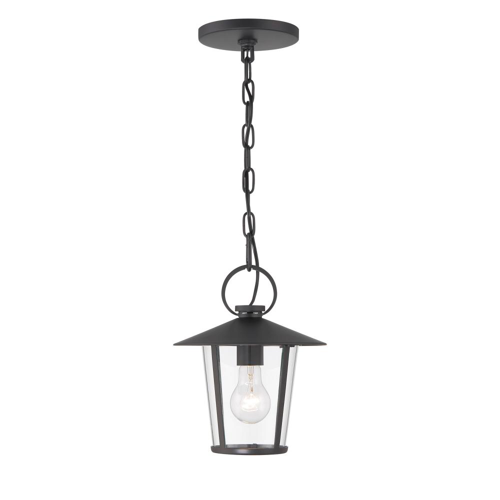 Andover 9'' Matte Black Outdoor Pendant