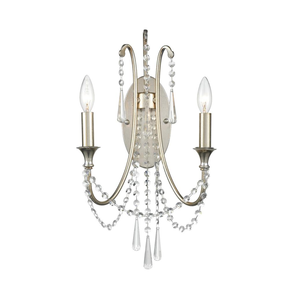 Arcadia 11.25'' Antique Silver Sconce