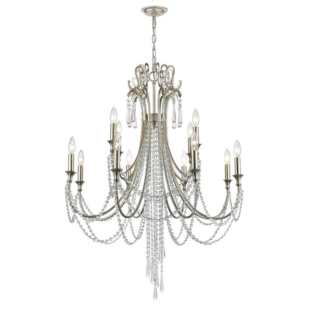 Arcadia 32.5'' Antique Silver Chandelier