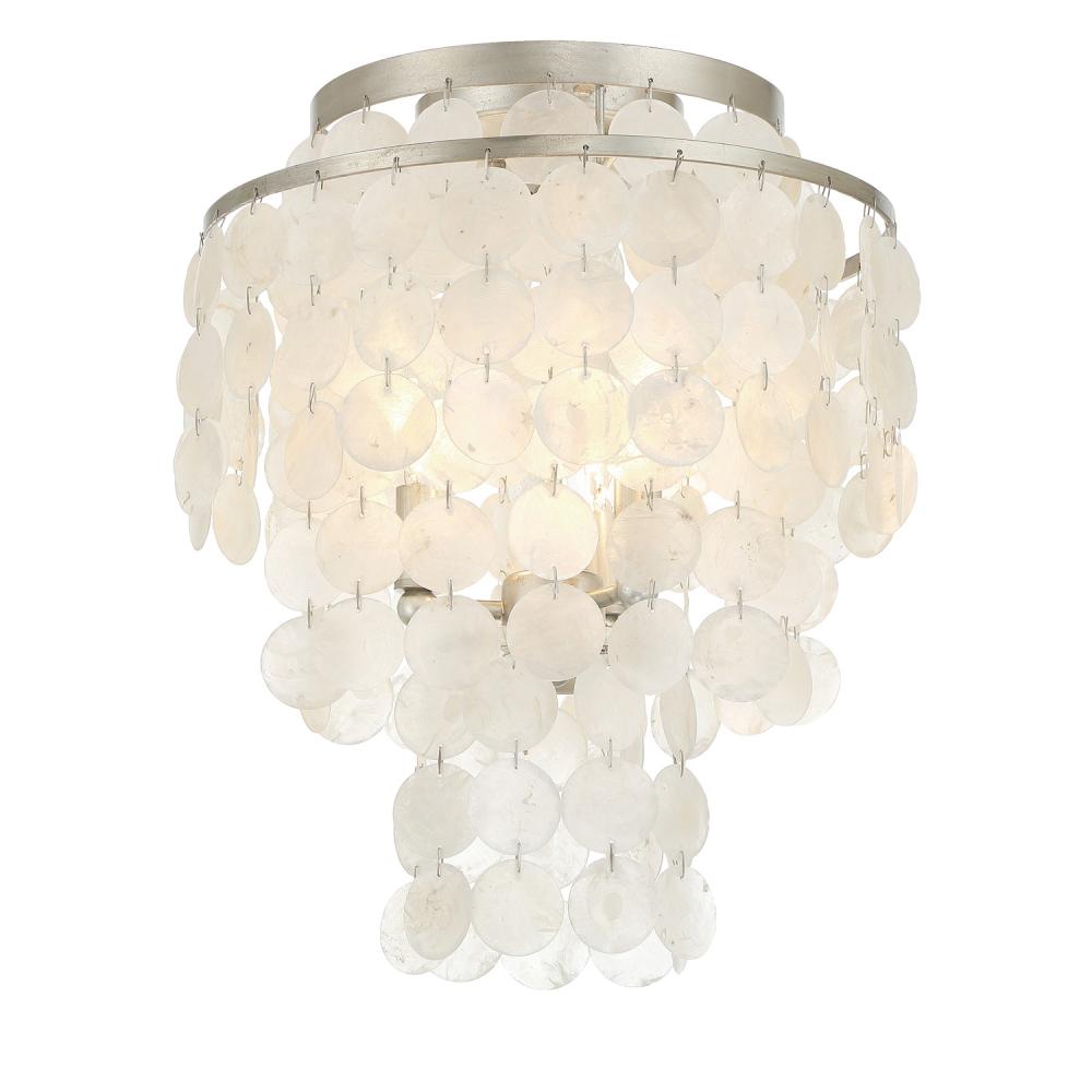 Brielle 13'' Antique Silver Flush Mount