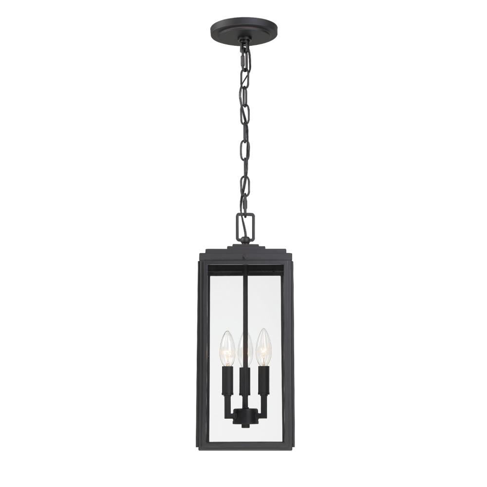 Byron 7.5'' Matte Black Outdoor Pendant