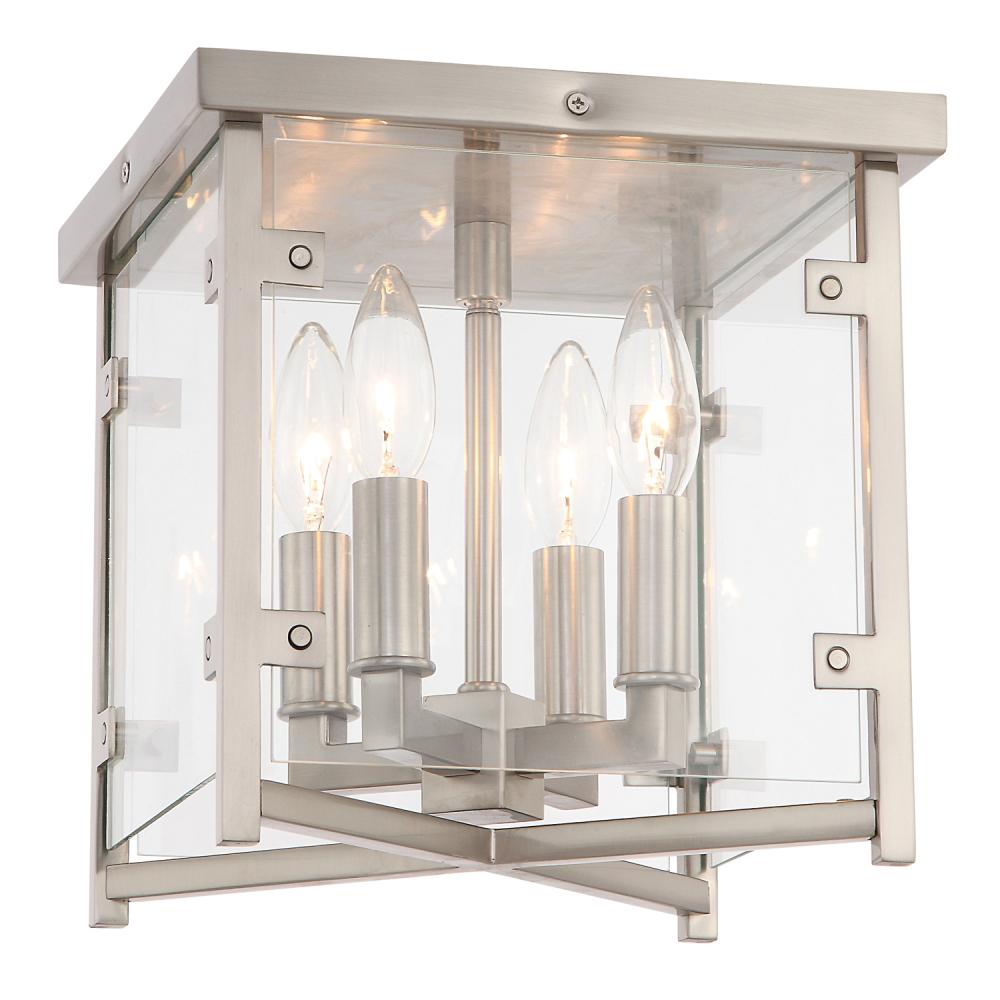 Danbury 10'' Brushed Nickel Flush Mount