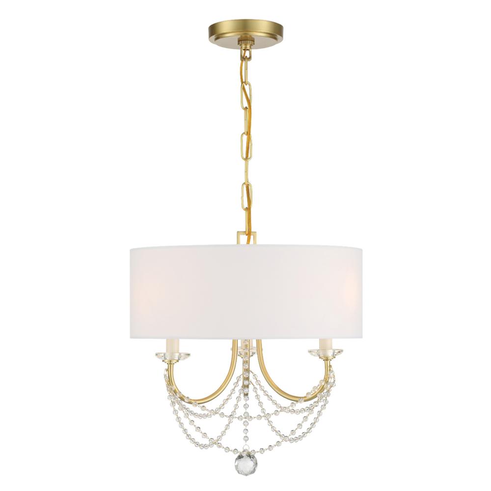 Delilah 15.75'' Aged Brass Chandelier