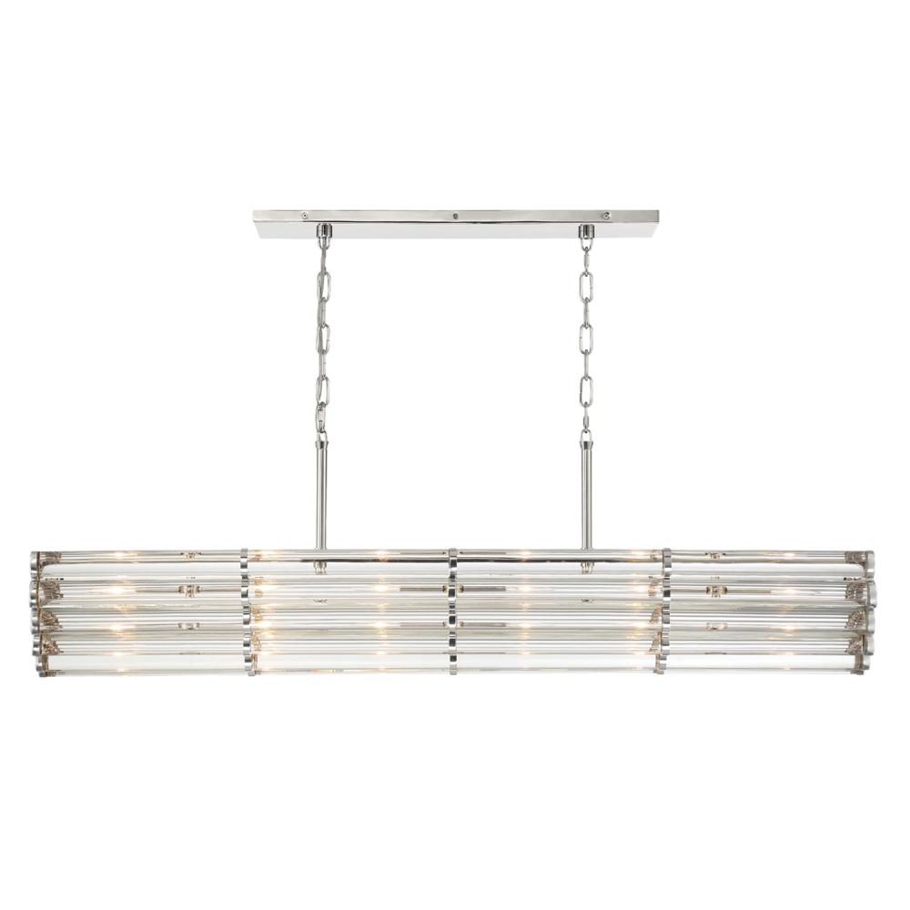 Libby Langdon Elliot 48'' Polished Nickel Linear Chandelier
