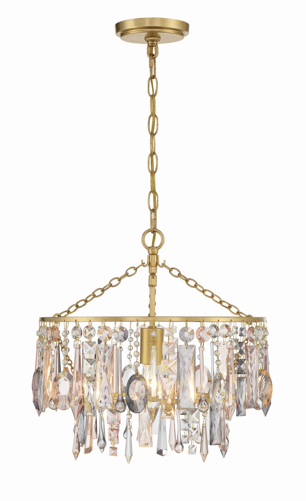 Elsa 15'' Antique Gold Chandelier