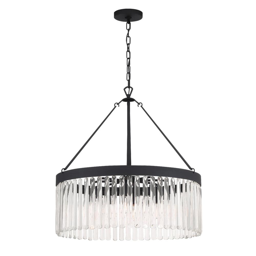 Emory 24'' Black Forged Chandelier