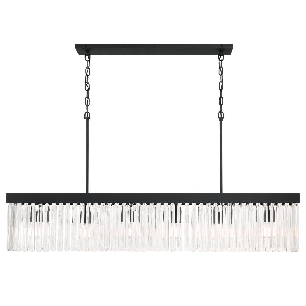 Emory 49'' Black Forged Linear Chandelier