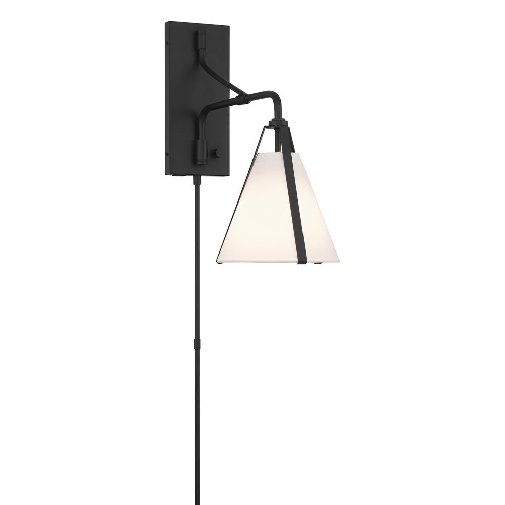 Fulton 8'' Black Task Sconce