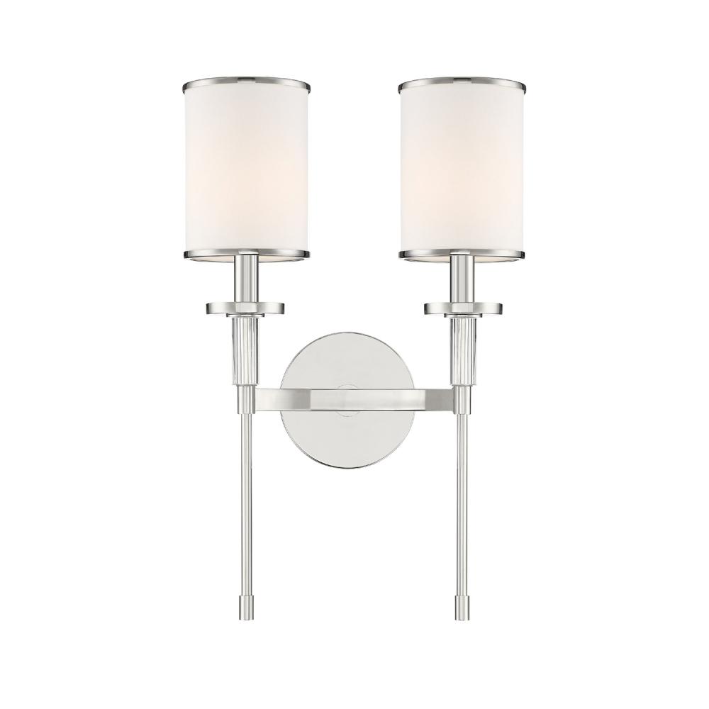 Hatfield 12'' Polished Nickel Sconce