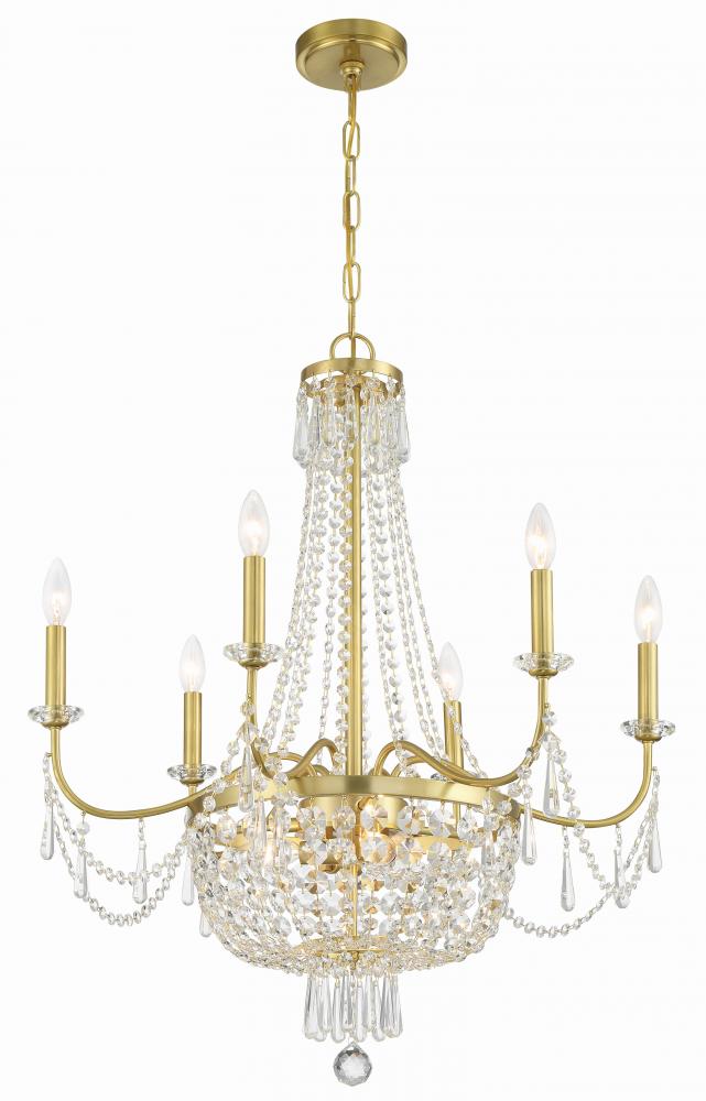 Haywood 28'' Aged Brass Chandelier