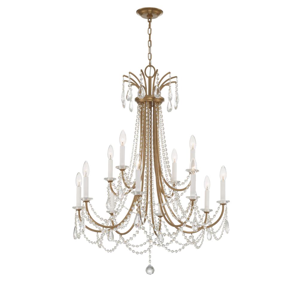 Karrington 30'' Aged Brass Chandelier