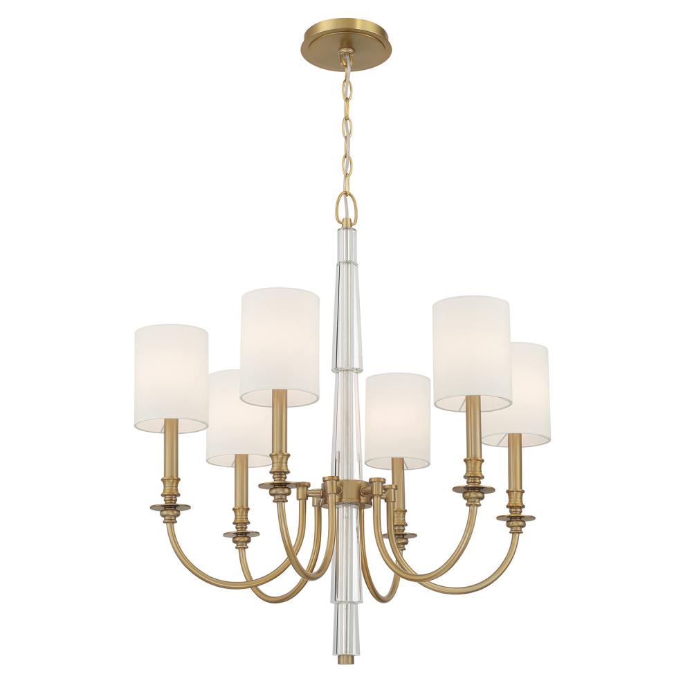 Lloyd 26'' Aged Brass Chandelier