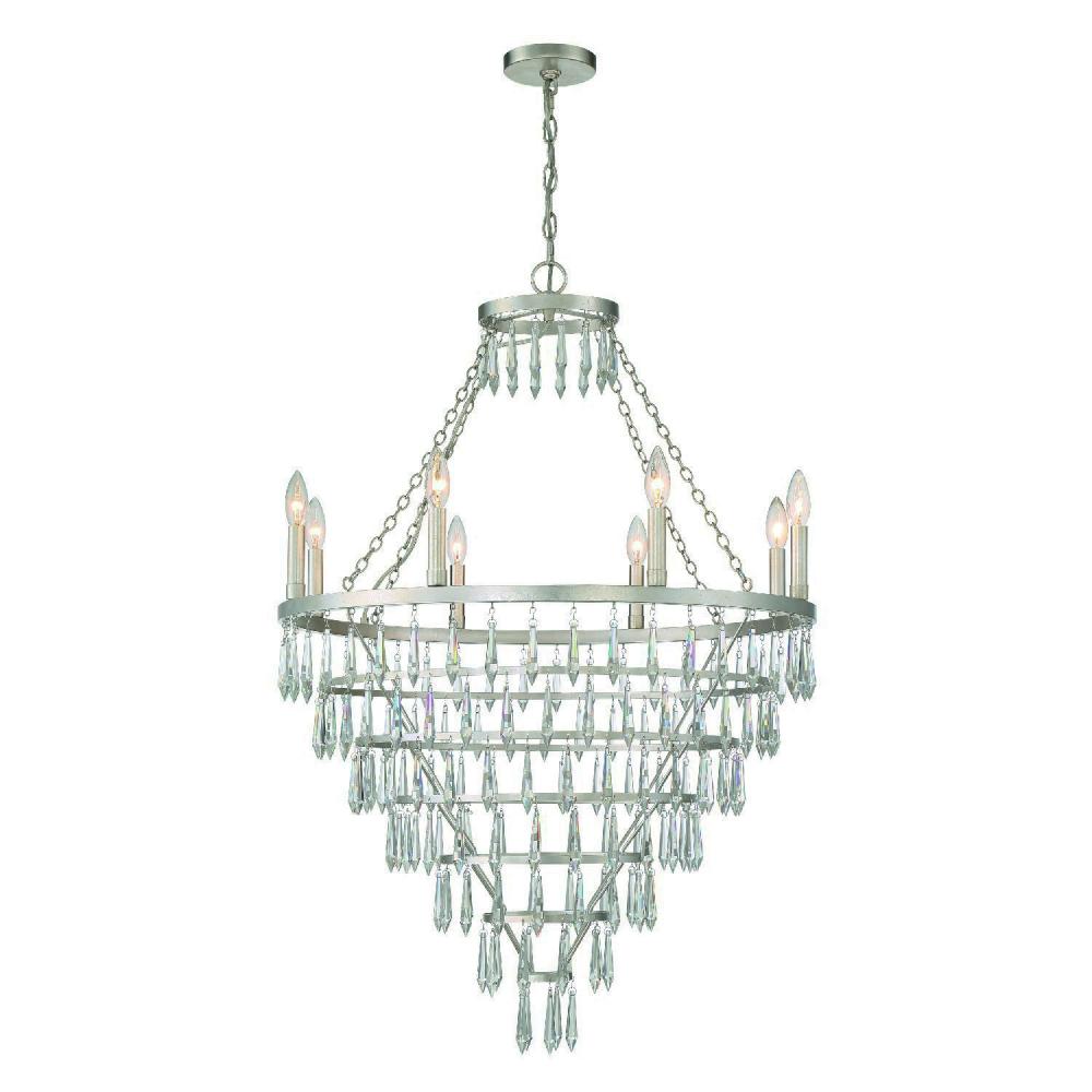 Lucille 28'' Antique Silver Chandelier