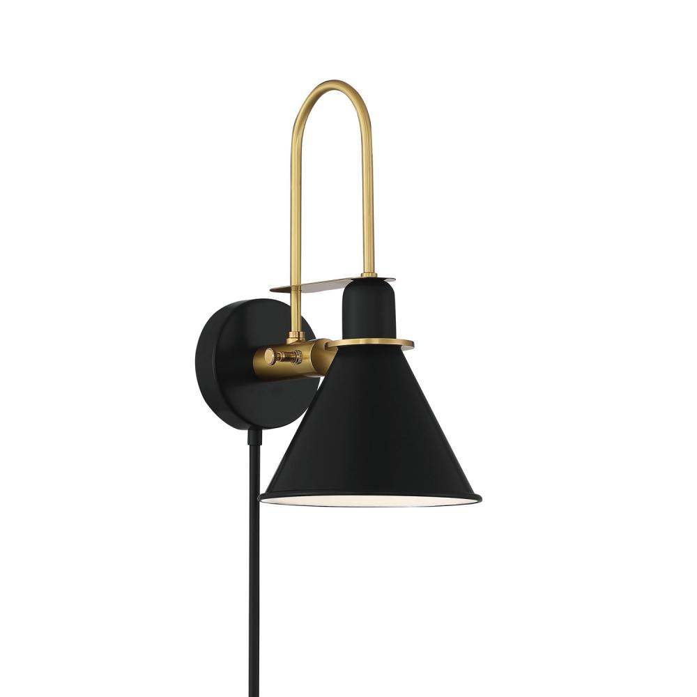 Medford 7'' Matte Black Task Sconce