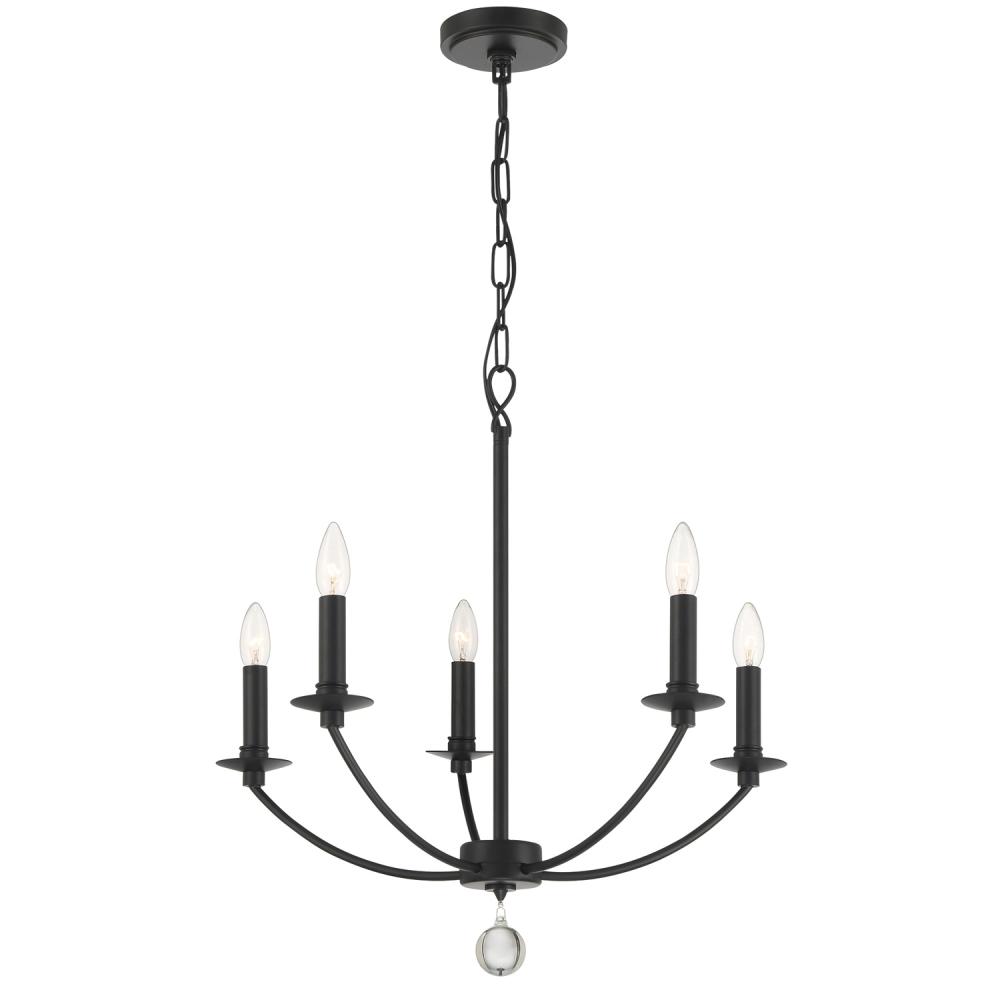 Mila 23'' Black Chandelier