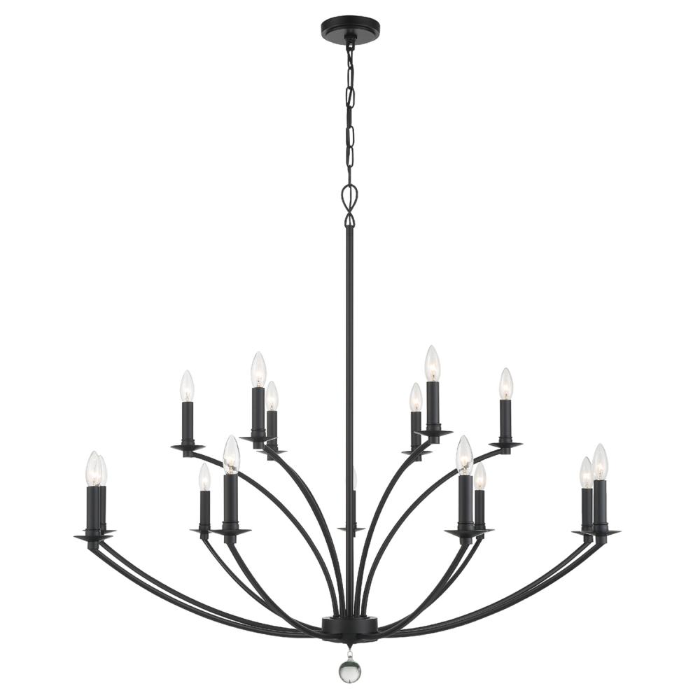 Mila 48'' Black Chandelier