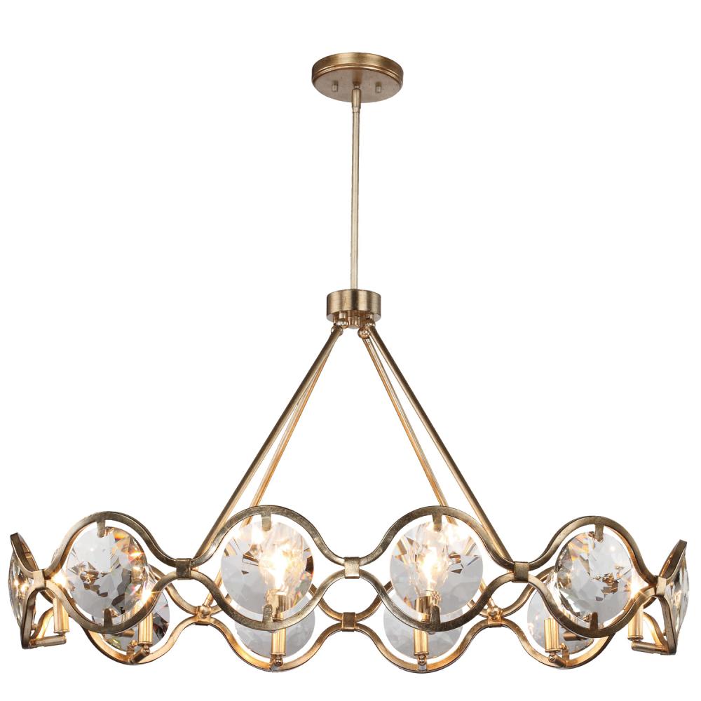 Quincy 40'' Distressed Twilight Linear Chandelier