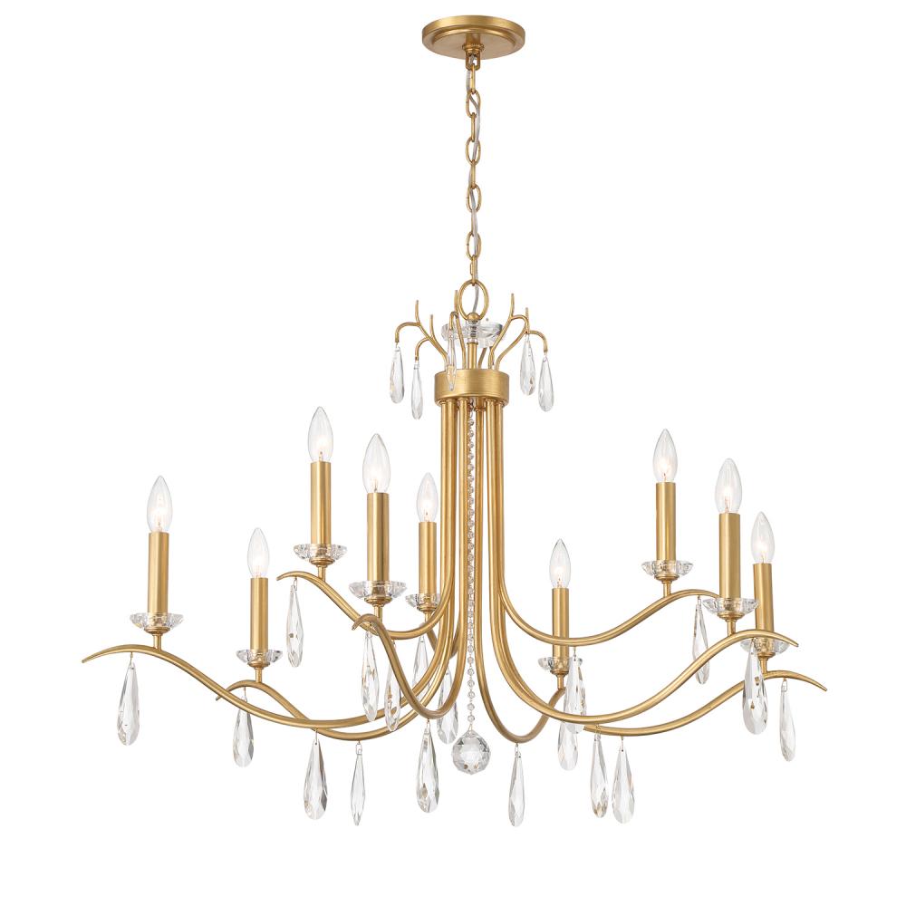 Rollins 40'' Antique Gold Chandelier