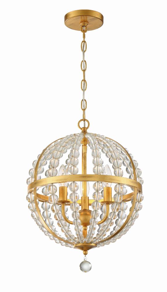Roxy 14'' Antique Gold Chandelier