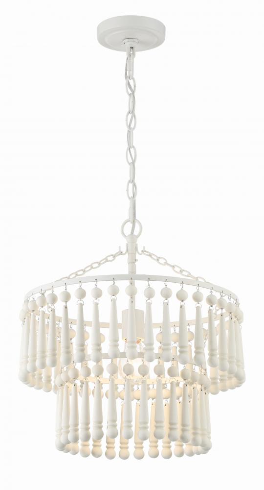 Tiana 15.5'' Matte White Chandelier
