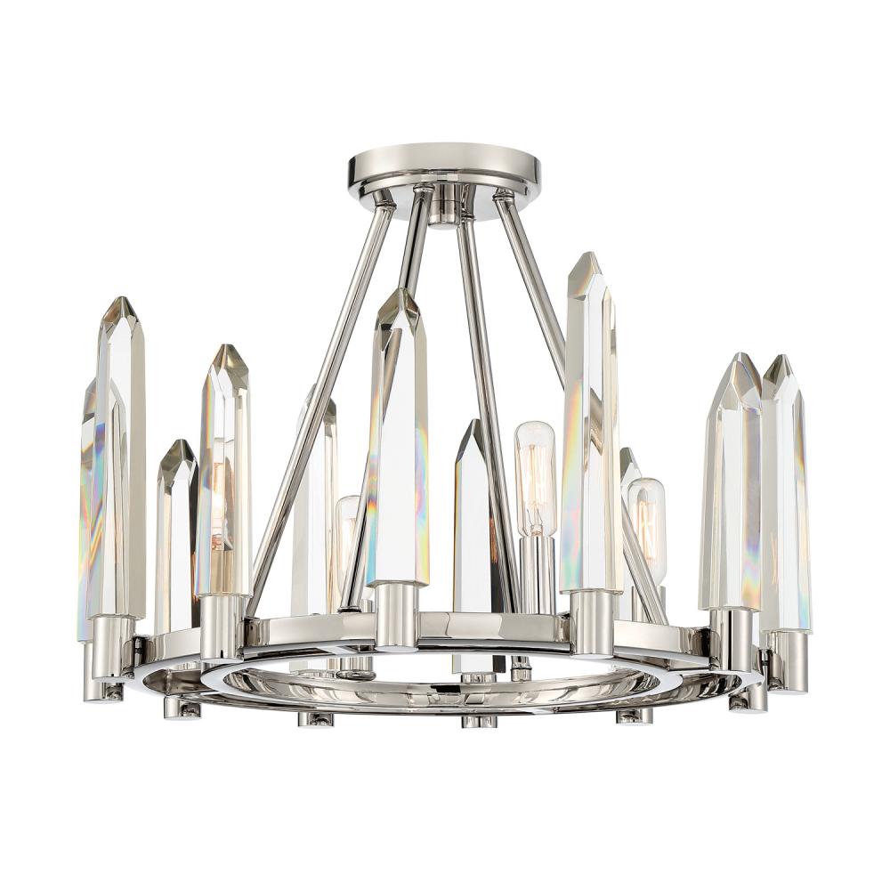Watson 18.25'' Polished Nickel Semi Flush Mount