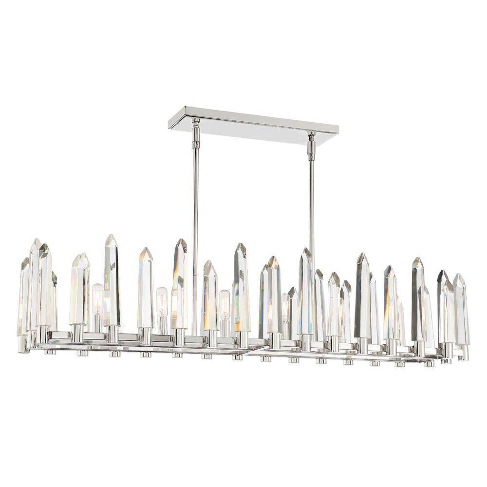 Watson 42'' Polished Nickel Linear Chandelier