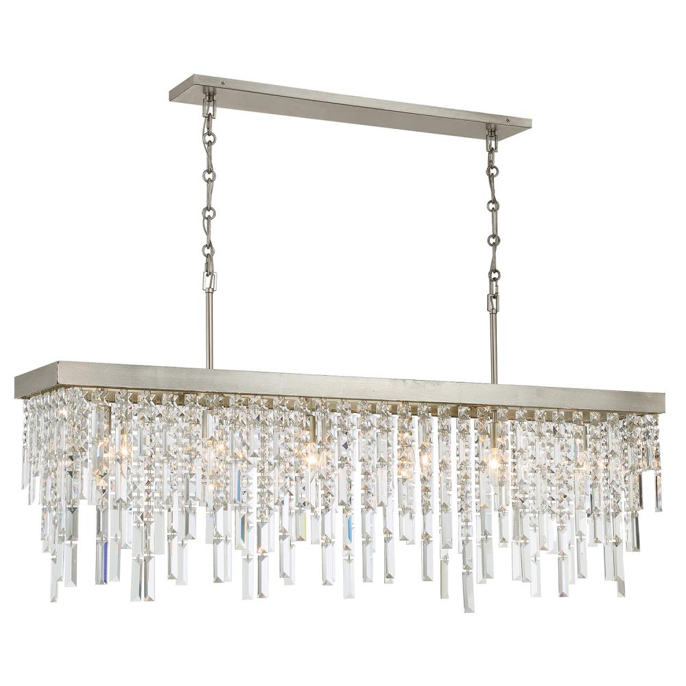 Winfield 49'' Antique Silver Linear Chandelier