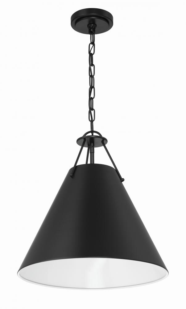 Xavier 16'' Matte Black Pendant