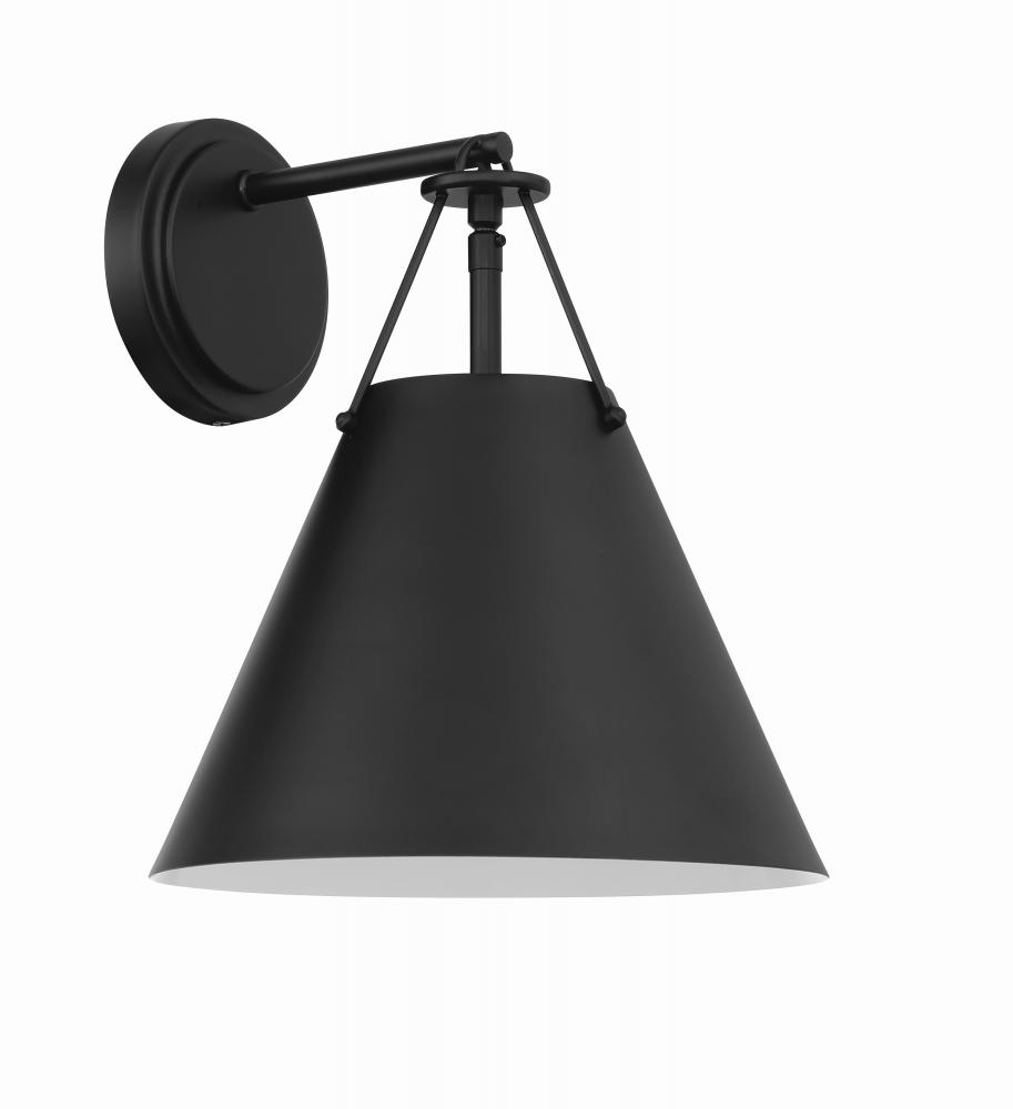 Xavier 10'' Matte Black Sconce