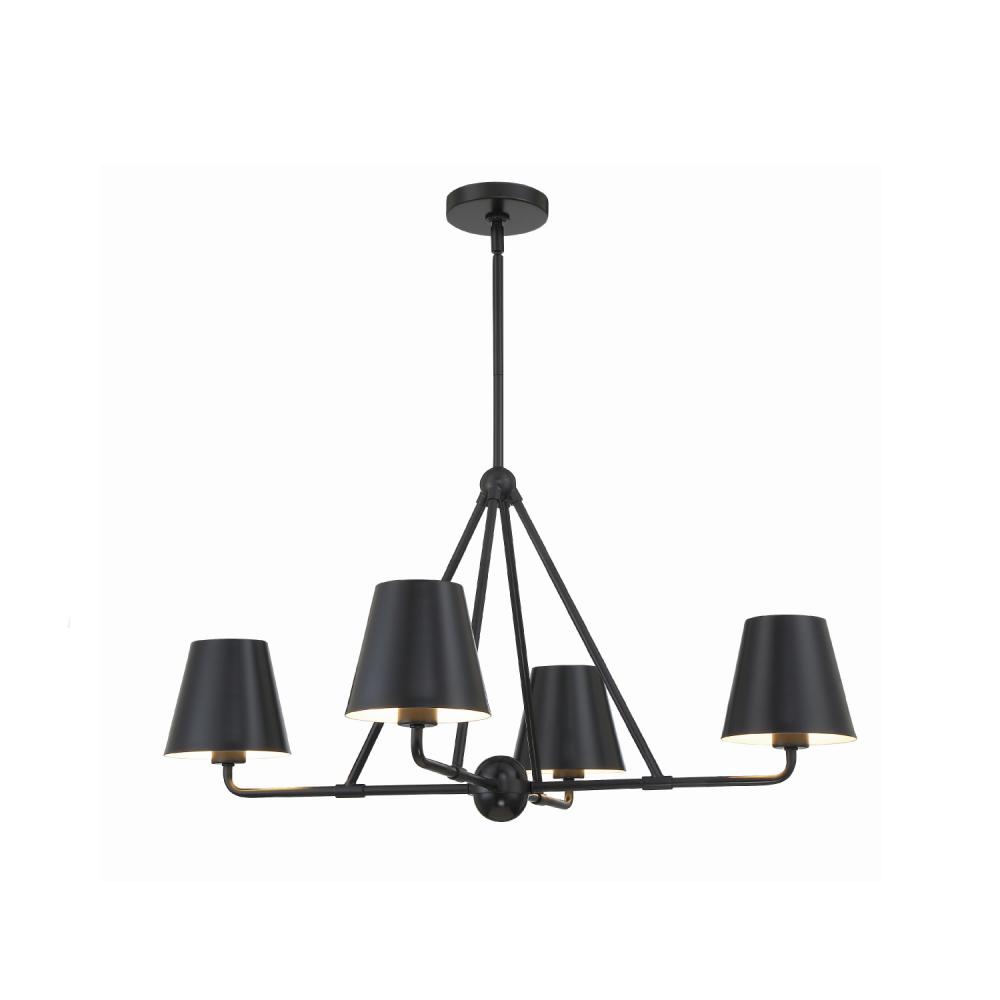 Xavier 31.75'' Matte Black Chandelier