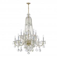 Crystorama 1112-PB-CL-MWP - Traditional Crystal 37.5'' Hand Cut Crystal Polished Brass Chandelier