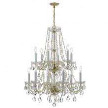 Crystorama 1137-PB-CL-MWP - Traditional Crystal 26.5'' Hand Cut Crystal Polished Brass Chandelier