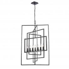 Crystorama 339-RS - Capri 24'' Raw Steel Chandelier