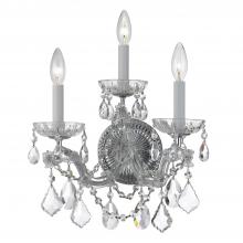 Crystorama 4403-CH-CL-MWP - Maria Theresa 11'' Hand Cut Crystal Polished Chrome Sconce