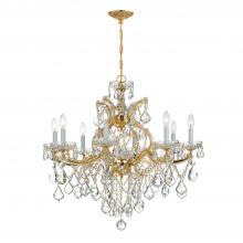 Crystorama 4409-GD-CL-MWP - Maria Theresa 28'' Hand Cut Crystal Gold Chandelier