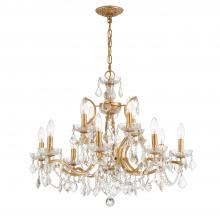 Crystorama 4456-GA-CL-MWP - Filmore 29'' Hand Cut Crystal Antique Gold Chandelier