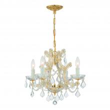 Crystorama 4474-GD-CL-MWP - Maria Theresa 16.5'' Hand Cut Crystal Gold Chandelier