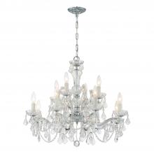 Crystorama 4479-CH-CL-MWP - Maria Theresa 29'' Hand Cut Crystal Polished Chrome Chandelier