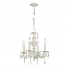 Crystorama 5024-AW-CL-MWP - Paris Market 13.5'' Hand Cut Crystal Antique White Chandelier