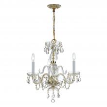 Crystorama 5044-PB-CL-MWP - Traditional Crystal 16'' Hand Cut Crystal Polished Brass Chandelier