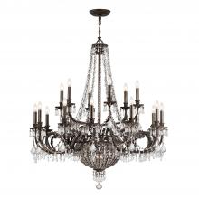 Crystorama 5169-EB-CL-MWP - Vanderbilt 44'' Hand Cut Crystal English Bronze Chandelier