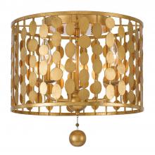 Crystorama 544-GA - Layla 15'' Antique Gold Flush Mount