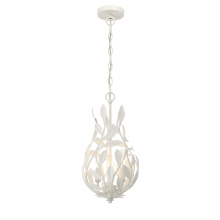 Crystorama 565-MT - Broche 9'' Matte White Chandelier