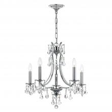 Crystorama 5935-CH-CL-MWP - Cedar 20'' Polished Chrome Chandelier