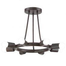 Crystorama 9043-CZ - Dakota 15'' Charcoal Bronze Semi Flush Mount