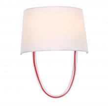 Crystorama 9902-RD-CL - Stella 10'' Polished Chrome + Red Cord Sconce